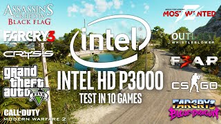 Intel HD P3000  Test in 10 Games [upl. by Layol]