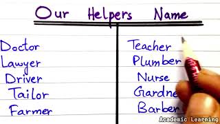 10 Our helpers name  Our helpers name in english Our Helpers  Helpers [upl. by Harbert]