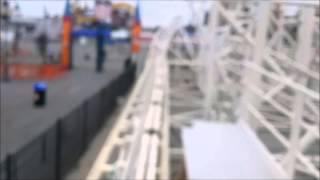 Coney Island Steeplechase on Ride Front Row POV  July 19 2014 [upl. by Ahselet324]