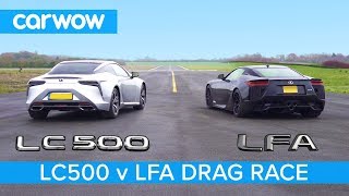 Lexus LFA vs Lexus LC500  DRAG RACE ROLLING RACE amp BRAKE TEST [upl. by Kain81]