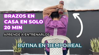 Rutina de BRAZOS en solo 20 min CASAGYM Aprende las técnicas correctas [upl. by Dalenna]