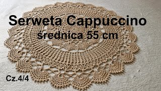 Cz44 Serweta Cappuccino Cappuccino napkin Servilleta de capuchino 55 centymetrów średnicy [upl. by Ehgit]