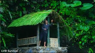 We Reshaped the Terrain to Build a Thatched Grass Roof House Like This 1 [upl. by Esom861]