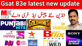 Gsat 83e latest new update add new channel free 83e dish setting intelsat 83e add new channel [upl. by Mattie]