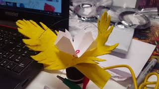 flexinol wire arduino flower bloom process with fabric 3 [upl. by Atikcir]