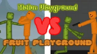 Melon Playground VS Fruit Playground Pt 1 [upl. by Kcirddehs]