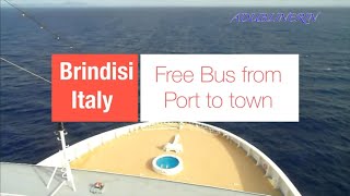 Brindisi Italy free bus from port to town [upl. by Aliuqet970]