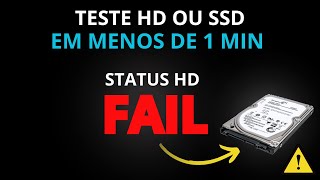 COMO TESTAR HD PELO CMD  RÁPIDO E FÁCIL [upl. by Amilb]