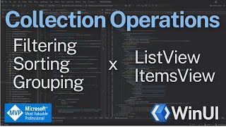 WinUI  Collection Operations Demo  XAML  UWP  WPF  NET [upl. by Dasa]