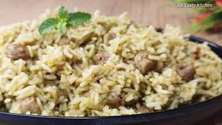 Pudina Meal Maker Pulao Recipe  Mint amp Meal Maker Rice  Flavoured Rice Recipes  Pulao Recipes [upl. by Oir]