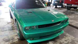 Kandy Teal Dodge Challenger on staggered 2426quot Forgiato Vizzos [upl. by Yeca]