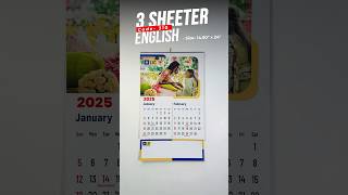 3 Sheeter Wall Calendar 2025  English  Code 310 [upl. by Karmen119]