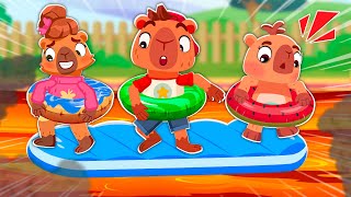 quotThe Floor is Lavaquot 🌋  Kids Songs and Nursery Rhymes by Capybara Adventure [upl. by Jillene261]