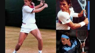 Lendl Edberg Federer  Backhand Comparison [upl. by Artamas]