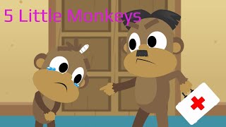 five Little Monkeys Jumping On The Bed l Nursery Rhymes l Song for children [upl. by Animsay]