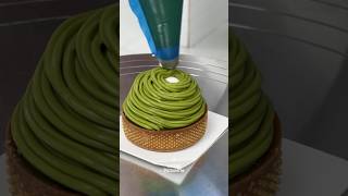 The Matcha Mont Blanc Piping the matcha mountain 🍵 piping matcha dessert kualalumpur [upl. by Audwen]