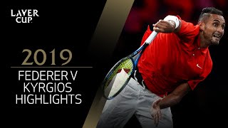 Federer v Kyrgios Match Highlights  Laver Cup 2019 [upl. by Anailuy]