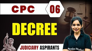 CPC 06  DECREE  Major Law  CLAT LLB amp Judiciary Aspirants [upl. by Odnumyar]