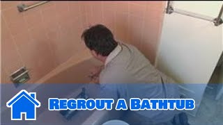 Grouting Help  How to Regrout a Bathtub [upl. by Arrim]