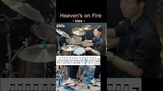 Heaven’s on Fire  kiss DRUM COVER HIGHLIGHT [upl. by Aititil]