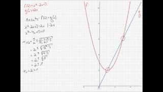 Schnittpunkte von Parabel und Gerade berechnen  PQ Formel [upl. by Nytsirk]