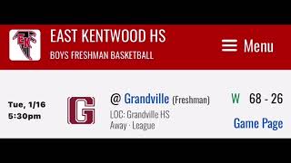 East Kentwood Freshman Boys Basketball 140 [upl. by Regnij]