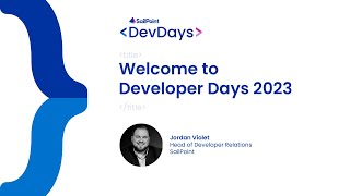 Developer Days 2023  Opening [upl. by Atilem]