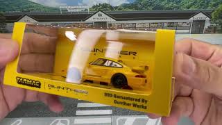 Tarmac Works 993 Remastered By Gunther Werks Yellow 164 scale diecast [upl. by Del]