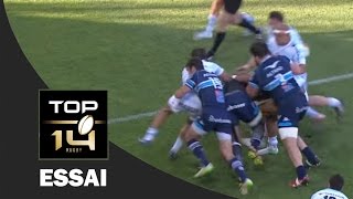 TOP 14 ‐ Essai Nemani NADOLO MHR – Montpellier  Racing 92 – J21 – Saison 20162017 [upl. by Valerye]