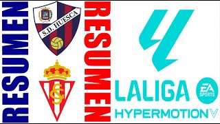 Sporting de Gijón 21 SD Huesca Resumen  La Liga 2  202425 [upl. by Ailed]