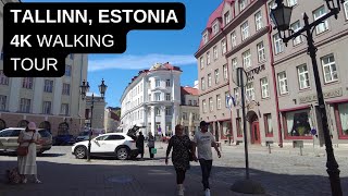 City walks series  Tallinn Estonia 4K walking tour [upl. by Wildon]