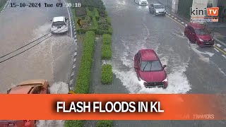 Flash floods hit several areas in KL [upl. by Aikal]