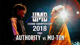 quotAUTHORITY vs MUTONquot UMB2018 GRAND CHAMPIONSHIP 決勝戦 [upl. by Waylan171]