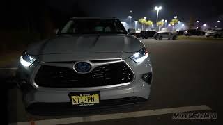 👉 AT NIGHT Toyota Highlander Hybrid Bronze ED AWD  Interior amp Exterior Lighting Overview [upl. by Ria]