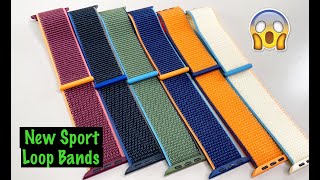 NEW Apple Watch Sport Loop Bands Review  Fall 2020  BEST COLORS ON SPORT LOOP LINE TO DATE [upl. by Adamek]