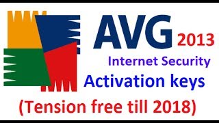 avg 2013 activation keys  tension free till 2018 [upl. by Arres423]