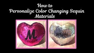 Silhouette Tutorial  Personalize Reverse Sequin Pillow [upl. by Eberta]