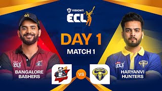 ECL  Match 1  Bangalore Bashers vs Haryanvi Hunters  Abhishek Malhan vs Elvish Yadav [upl. by Aonian]