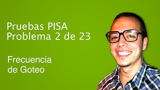 Problema 2 de 23 Pruebas PISA Frecuencia de Goteo [upl. by Nagem]