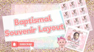 How to edit and layout design for baptismal souvenir photoshop subscribe [upl. by Noble]