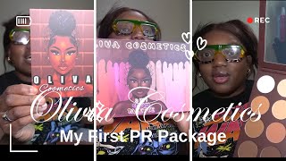 RECEIVED MY FIRST PR PACKAGE  FT Olivia Cosmetics  UNBOXING [upl. by Vivianne484]