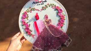 Embroidery Hoop Art with Free Pattern ❤️ Couple Embroidery Hoop  Gossamer [upl. by Nnylg944]