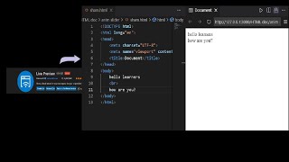 html live preview in vs code using extension [upl. by Harald]