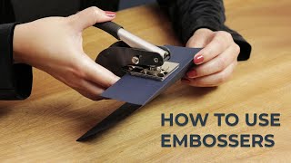 How to Use Embossers [upl. by Hgielyak649]