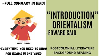 Edward Said ‘Introduction’ in OrientalismPostcolonial LiteratureBackground readings [upl. by Nilrak]