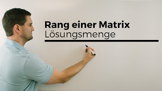 Rang einer Matrix Lösungsmengen beim Gleichungssystemen  Mathe by Daniel Jung [upl. by Gilcrest26]