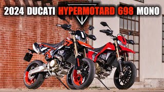 2024 Ducati Hypermotard 698 Mono  First Look [upl. by Atnahsal18]