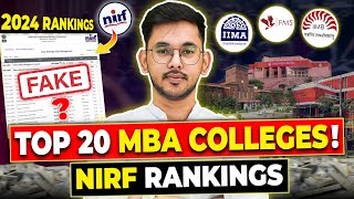 💥 Top 20 MBA Colleges India  High ROI TOP NIRF Rankings 2024 📊 MBA MBAColleges CAT2024 IIM [upl. by Bibbye2]