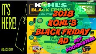 2018 KOHLS BLACK FRIDAY AD  🔥 DOORBUSTER DEALS  FULL AD [upl. by Suixela952]