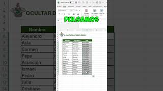 COMO OCULTAR DATOS en EXCEL excel [upl. by Initirb]